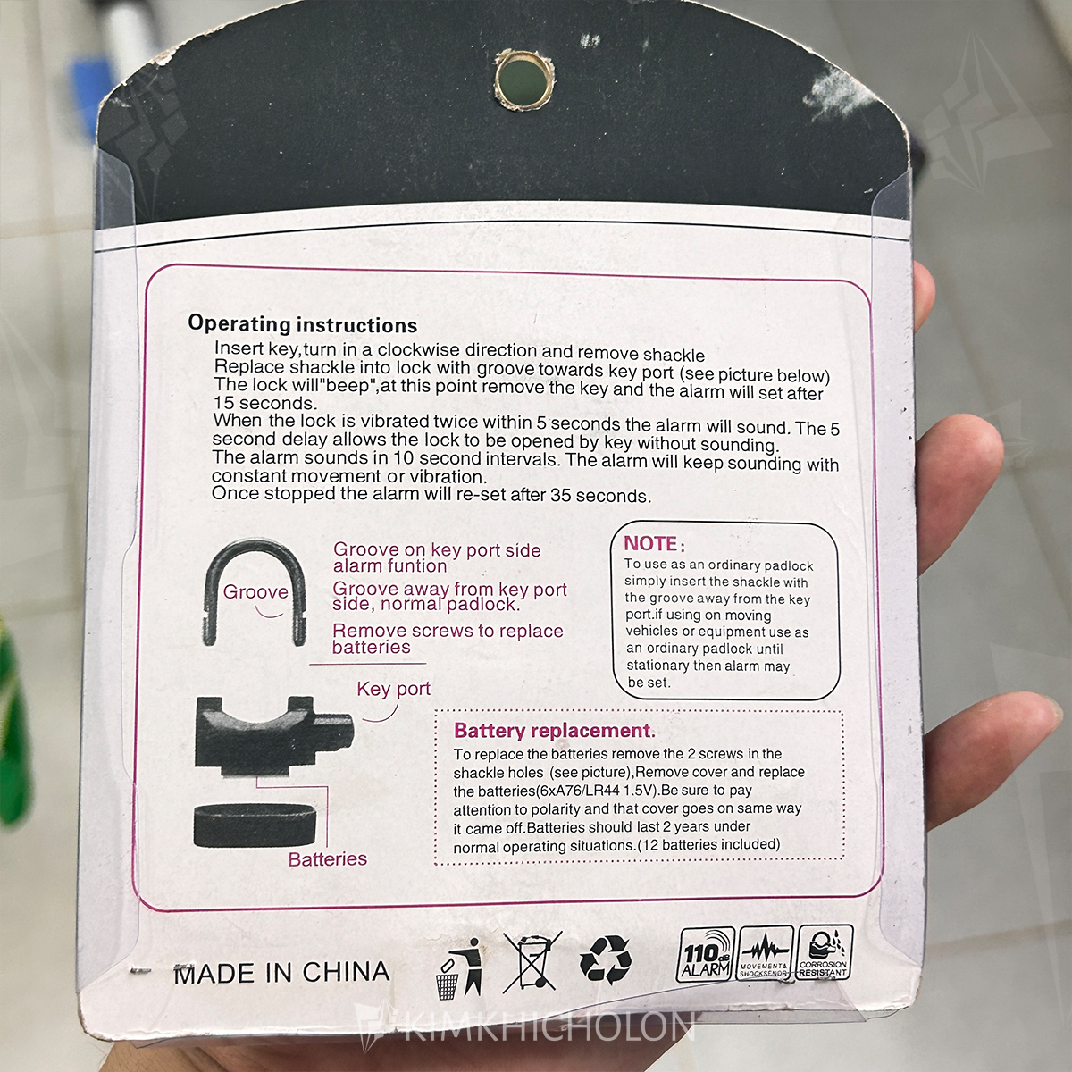 Ổ Khoá Chống Trộm Alarm