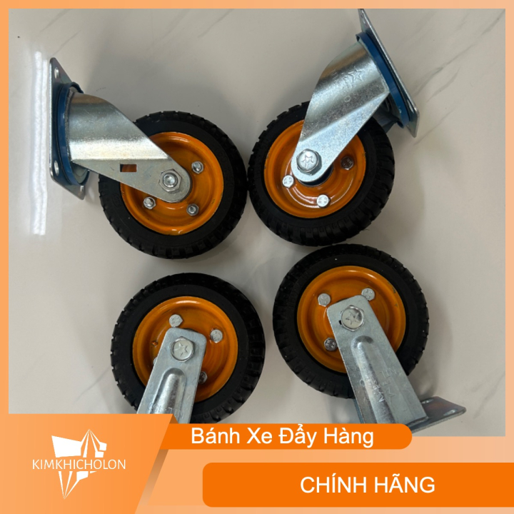 Combo 4 Bánh Xe Đẩy Hàng, Bánh Xe Kéo Hàng 15cm Cao Cấp